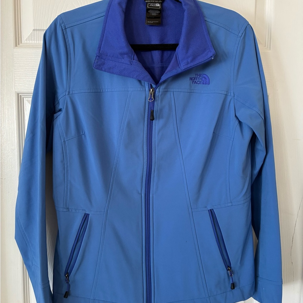 WOMANS The North Face Apex Bionic Soft Shell PERIWINKLE Blue Size Large